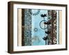 Blue Santorini Garden II-Michael Marcon-Framed Art Print