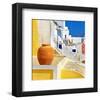 Blue Santorini I-null-Framed Art Print