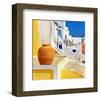 Blue Santorini I-null-Framed Art Print