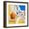 Blue Santorini I-null-Framed Art Print