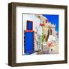 Blue Santorini II-null-Framed Art Print