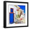 Blue Santorini II-null-Framed Art Print