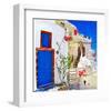 Blue Santorini II-null-Framed Art Print