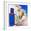 Blue Santorini II-null-Framed Art Print