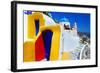 Blue Santorini III-null-Framed Art Print