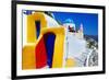 Blue Santorini III-null-Framed Art Print