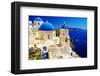 Blue Santorini IV-null-Framed Art Print