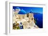 Blue Santorini IV-null-Framed Art Print