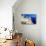 Blue Santorini IV-null-Mounted Art Print displayed on a wall