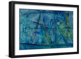 Blue Schooner-Brenda Brin Booker-Framed Giclee Print