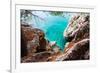 Blue Sea and Rocks-Lamarinx-Framed Photographic Print