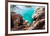 Blue Sea and Rocks-Lamarinx-Framed Photographic Print