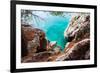 Blue Sea and Rocks-Lamarinx-Framed Photographic Print