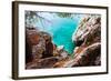 Blue Sea and Rocks-Lamarinx-Framed Photographic Print