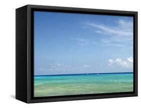 Blue Sea and Sky, Cancun, Mexico-Angelo Cavalli-Framed Stretched Canvas