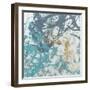 Blue Sea Foam II-Alonzo Saunders-Framed Art Print