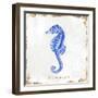 Blue Sea Horse-Eva Watts-Framed Art Print