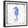 Blue Sea Horse-Eva Watts-Framed Art Print