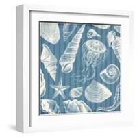 Blue Sea Mash Up-Jace Grey-Framed Art Print