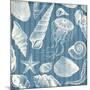 Blue Sea Mash Up-Jace Grey-Mounted Art Print