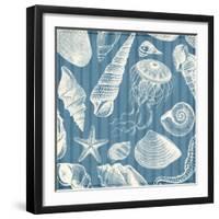 Blue Sea Mash Up-Jace Grey-Framed Art Print