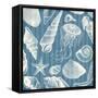 Blue Sea Mash Up-Jace Grey-Framed Stretched Canvas