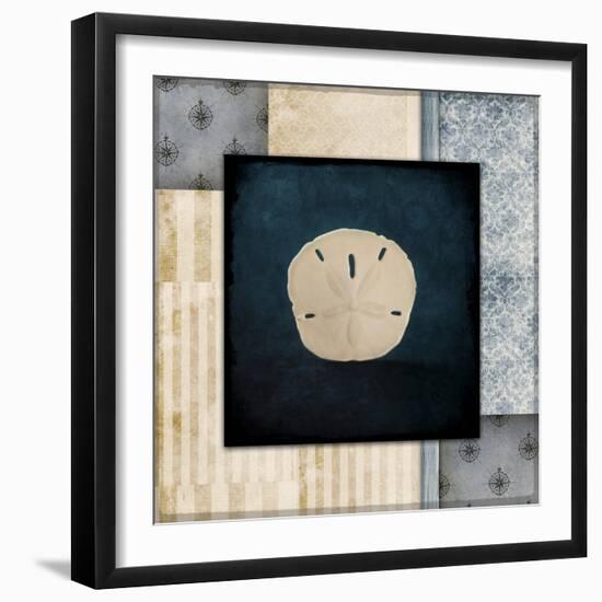 Blue Sea Sand Dollar-LightBoxJournal-Framed Giclee Print