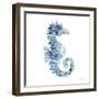Blue Seahorse-Patti Bishop-Framed Art Print