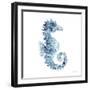 Blue Seahorse-Patti Bishop-Framed Art Print