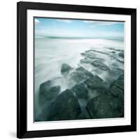 Blue Seascape 01-Tom Quartermaine-Framed Giclee Print