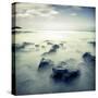 Blue Seascape 02-Tom Quartermaine-Stretched Canvas