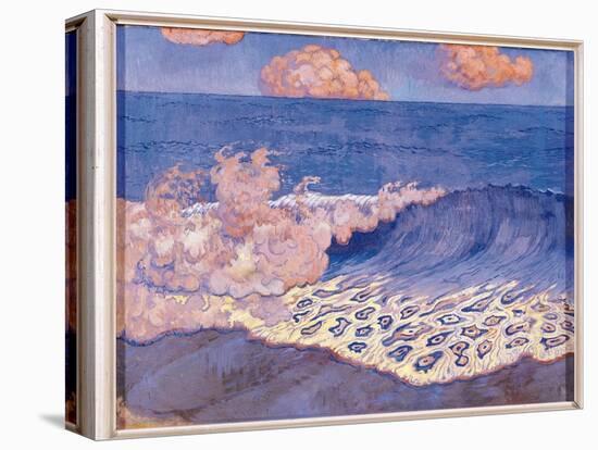 Blue Seascape, Wave Effect, c.1893-Georges Lacombe-Stretched Canvas