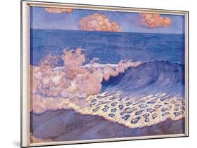 Blue Seascape, Wave Effect, c.1893-Georges Lacombe-Mounted Giclee Print