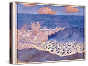 Blue Seascape, Wave Effect, c.1893-Georges Lacombe-Stretched Canvas