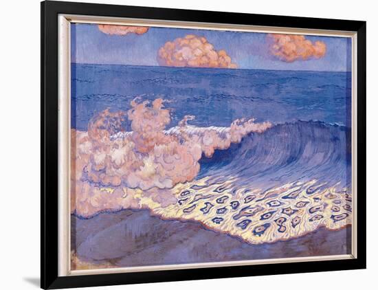 Blue Seascape, Wave Effect, c.1893-Georges Lacombe-Framed Giclee Print