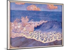 Blue Seascape, Wave Effect, c.1893-Georges Lacombe-Mounted Giclee Print