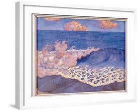 Blue Seascape, Wave Effect, c.1893-Georges Lacombe-Framed Giclee Print