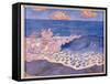 Blue Seascape, Wave Effect, c.1893-Georges Lacombe-Framed Stretched Canvas