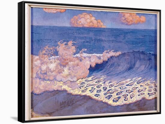 Blue Seascape, Wave Effect, c.1893-Georges Lacombe-Framed Stretched Canvas