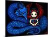 Blue Serpent - a Gothic Fairy and her Dragon-Jasmine Becket-Griffith-Mounted Art Print