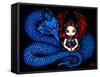 Blue Serpent - a Gothic Fairy and her Dragon-Jasmine Becket-Griffith-Framed Stretched Canvas