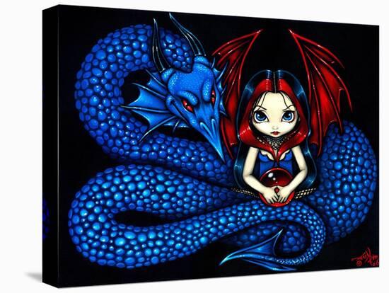 Blue Serpent - a Gothic Fairy and her Dragon-Jasmine Becket-Griffith-Stretched Canvas