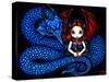 Blue Serpent - a Gothic Fairy and her Dragon-Jasmine Becket-Griffith-Stretched Canvas