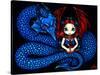 Blue Serpent - a Gothic Fairy and her Dragon-Jasmine Becket-Griffith-Stretched Canvas