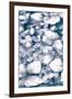 Blue Shaded Leaves VI-Alonzo Saunders-Framed Art Print