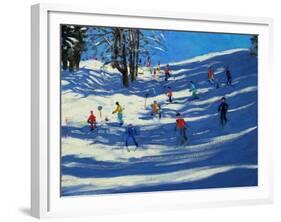 Blue Shadows, Morzine-Andrew Macara-Framed Giclee Print