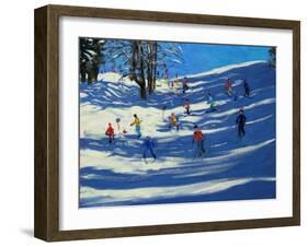 Blue Shadows, Morzine-Andrew Macara-Framed Giclee Print