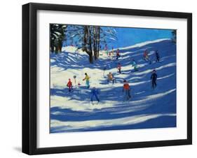 Blue Shadows, Morzine-Andrew Macara-Framed Giclee Print