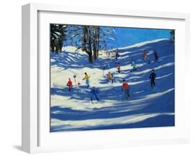 Blue Shadows, Morzine-Andrew Macara-Framed Giclee Print