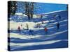 Blue Shadows, Morzine-Andrew Macara-Stretched Canvas